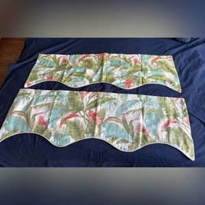 Tropical Leaf Print Valance, Tommy Bahama fabric